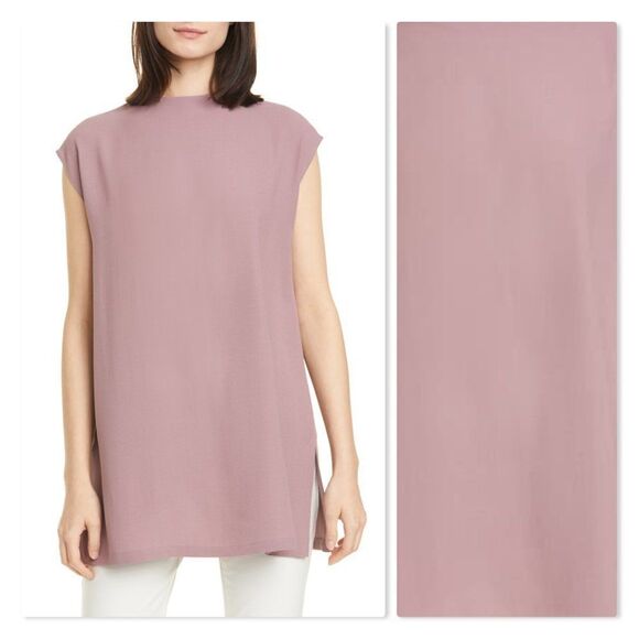 Eileen Fisher Sleeveless Funnel-Neck Tunic Top- XS - Picture 1 of 10